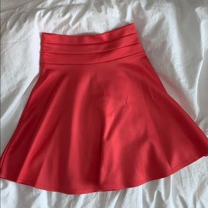 Neon pink mini skirt